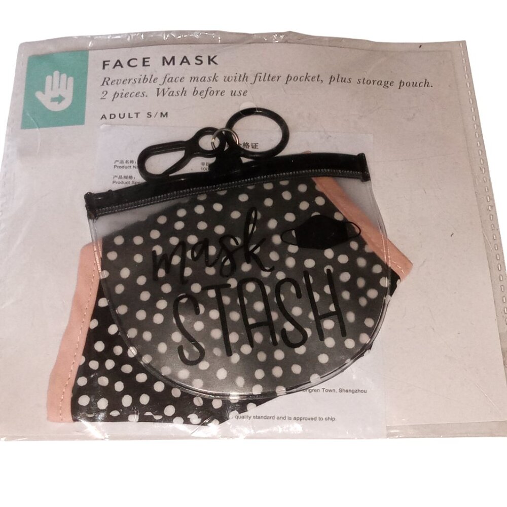 Adult S/M Polka Dot Face Mask